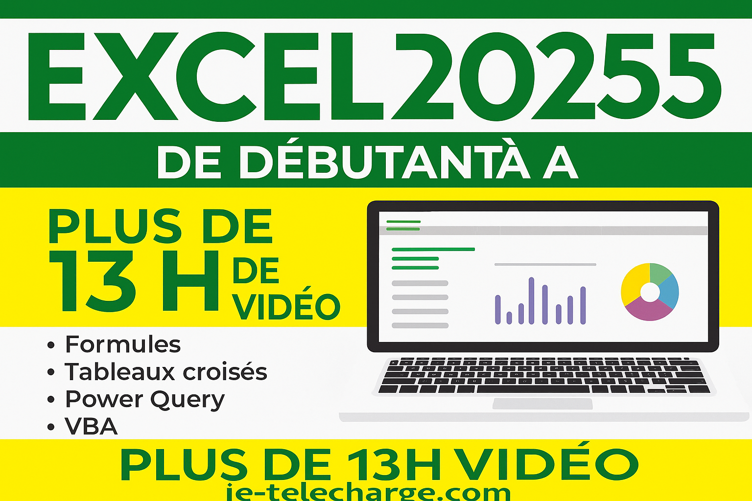 ormation Excel 2025 – De Débutant à Expert avec 70 Cas Pratiques